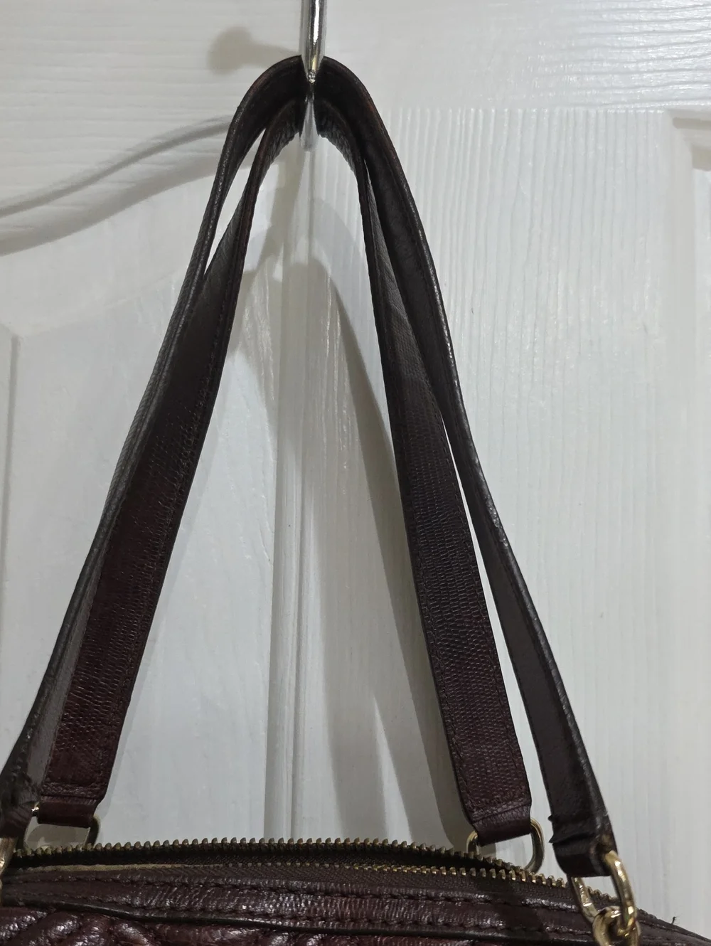 Kate Spade Quilted Leather Satchel - Deep Brown